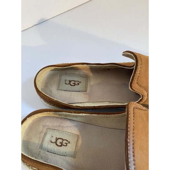 UGG Mens Tan Suede Slip-On Loafers Size 9.5 - Picture 4 of 4